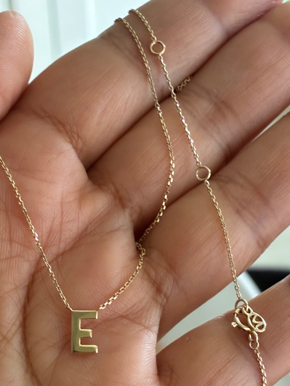 14k gold Mejuri Letter necklace